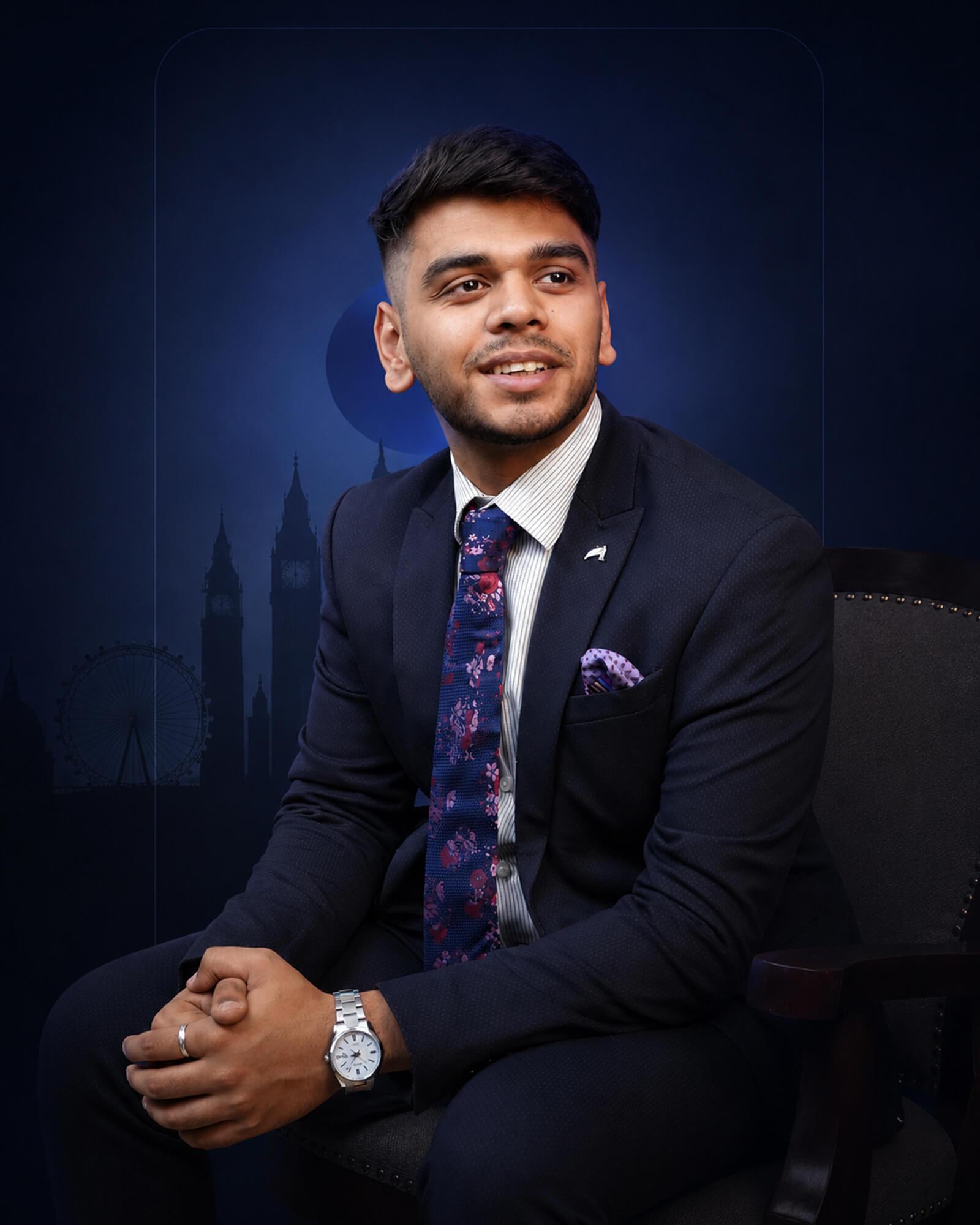 Aryan Kaushik in his study